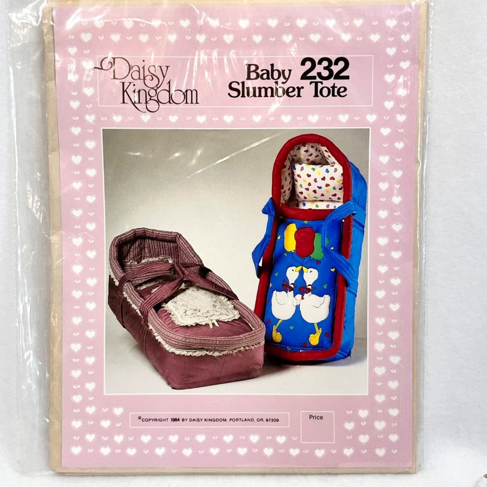 Vintage Daisy Kingdom Baby Slumber Tote Pattern 232 - Uncut New Condition